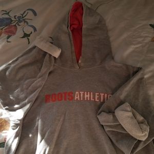 Comfy Roots Athletics Grey Hoodie with Orange